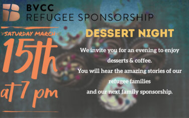 Event - Refugee Sponsorship Dessert Night